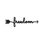 Wallity Freedom Escultura de Pared de Metal Negra